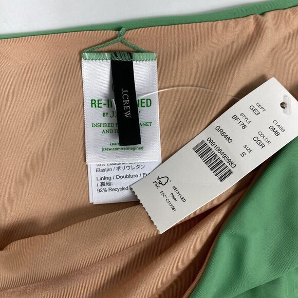 J Crew High Waisted Bikini Swim Bottoms Womens Small Kelly Green High Rise NWT - Picture 3 of 4